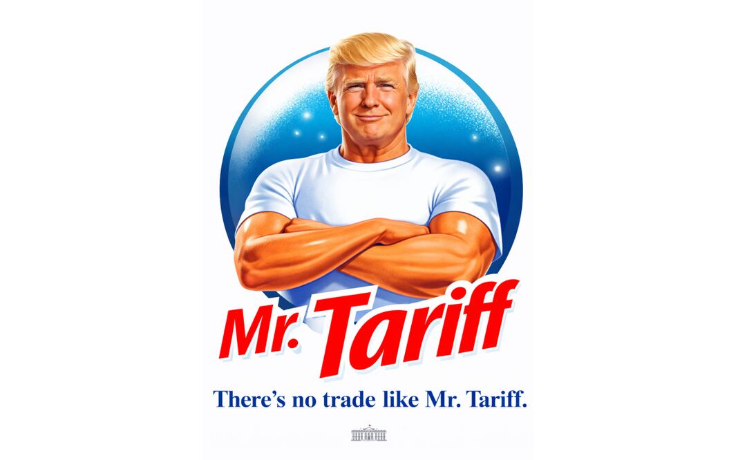 Trump se define como Mr. Tariff, haciendo alusión a la marca Mr. Clean (Maestro Limpio). (06/01/26) Foto: X @WhiteHouse