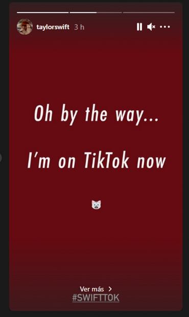 Taylor Swift se une a TikTok y los usuarios tratan de entender el mensaje oculto de su primera publicación 