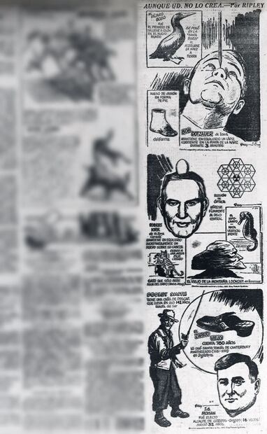 “Aunque UD. no lo Crea”, 1949. Robert Ripley consideró que su sección tenía fuentes infinitas de información para dibujar centenares de cartones y formar una biblioteca de eventos extraños. Foto: Hemeroteca EL UNIVERSAL.