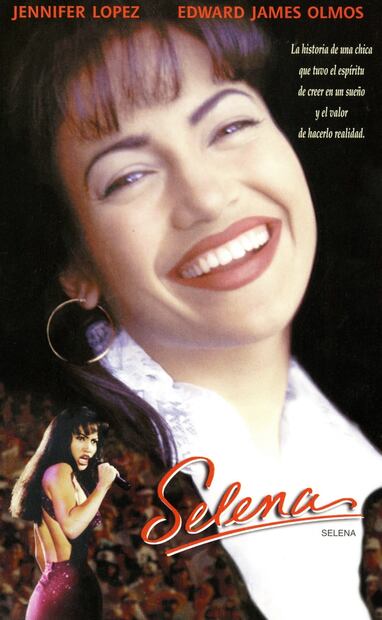 Imagen promocional de “Selena”, con Jennifer López. Para su exhibición en el DF se le destinaron más de 50 salas de cine, compitió en cartelera contra cintas como Pico de Dante, Mentiroso Mentiroso y El Paciente Inglés. Foto: ESPECIAL.