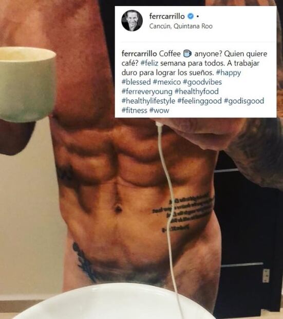 Fernando Carrillo borró esta candente foto de Instagram 