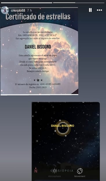 Cristina Riva Palacio recuerda a su ex Daniel Bisogno, padre de su hija, con esta publicación.