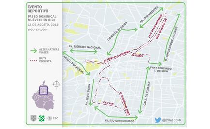 Alertan de cierres viales por eventos deportivos y paseo ciclista