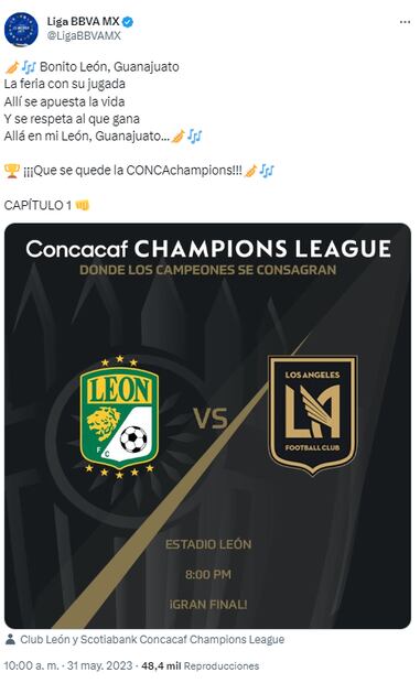Tuit de la Liga MX