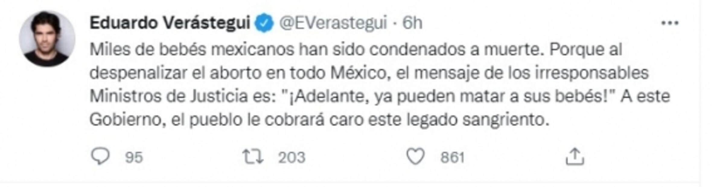 "México tiembla, por sus hijas e hijos que no nacerán", dice Eduardo Verástegui sobre el sismo y el aborto