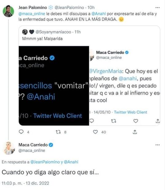 Anahí enfrenta a Maca Carriedo en pleno show en vivo: "Ya sé que te caigo medio gorda"