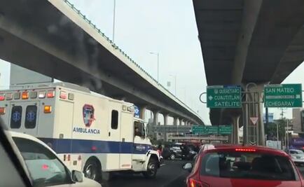 Choque paraliza carriles centrales de Periférico Norte 