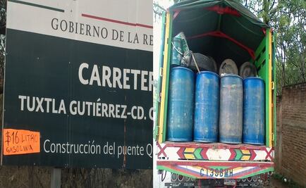 Decomisan casi 14 mil litros de gasolina en Chiapas procedente de Guatemala