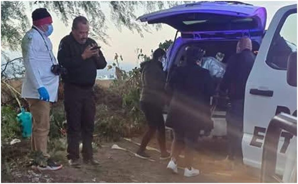 El cuerpo de una de las mujeres asesinadas en Hidalgo, fue hallado en un camino de terracería (22/01/2025). Foto: Especial