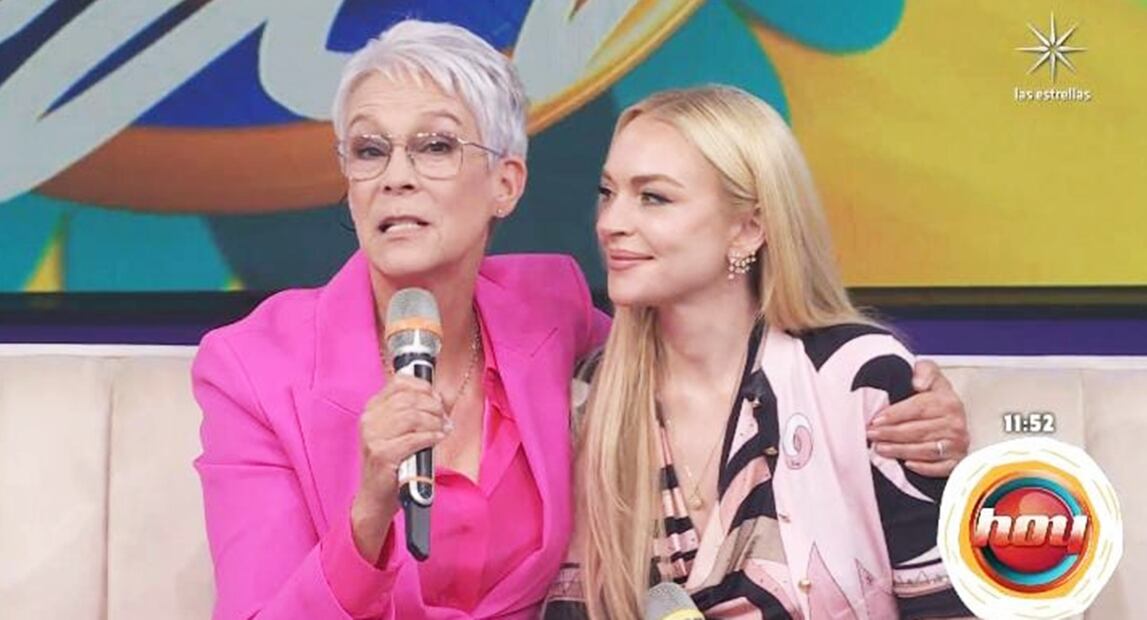 Lindsay Lohan y Jamie Lee Curtis en el programa "Hoy".
Foto: VIX