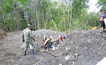 Bajo órdenes militares, el salvamento arqueológico  en obras del Tren Maya