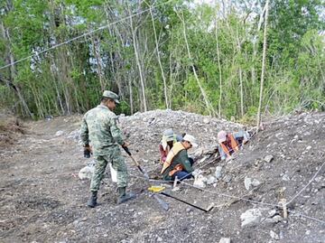 Bajo órdenes militares, el salvamento arqueológico en obras del Tren Maya