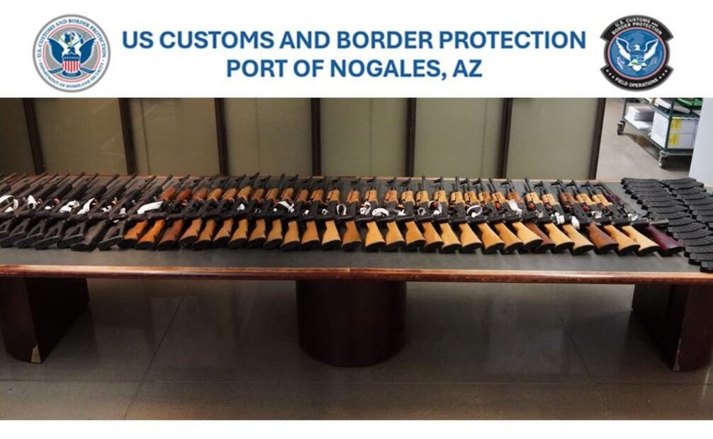 Patrulla Fronteriza decomisa 42 rifles AK-47 (24/02/2025). Foto: Especial