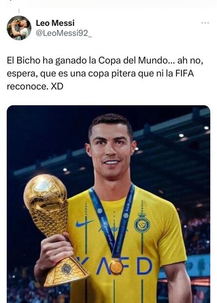 Tweets de Cristiano Ronaldo y Lionel Messi
