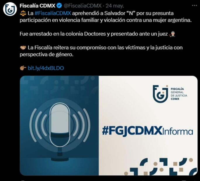 Este fin de semana, las autoridades detuvieron al presunto agresor de la actriz. Foto: Instagram.