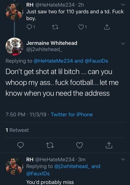 Jugador de la NFL amenaza de muerte a aficionados en Twitter