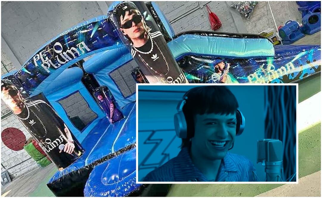 Brincolín de Peso Pluma. Foto: Captura de Marketplace y YouTube