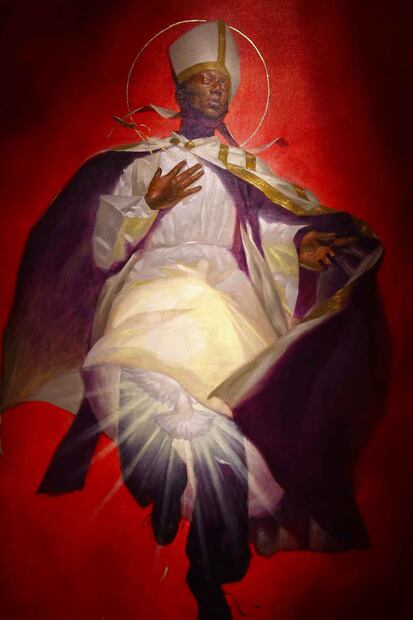 "Inmaculada Concepción", óleo sobre lienzo 200 x 150 cm. Foto: Berenice Fregoso/ EL UNIVERSAL