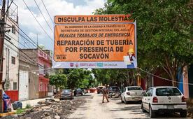 Denuncian que hundimientos son recurrentes
