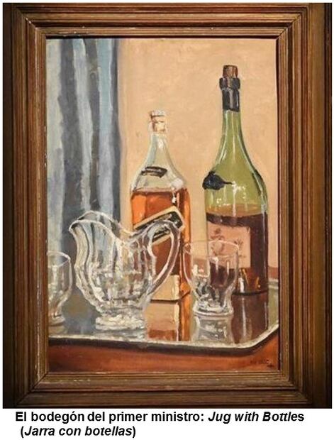 Jarra con botellas de Sir Winston S. Churchil