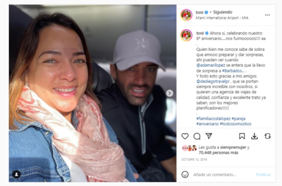 La prueba de que Toni Costa no puede superar su amor por Adamari López