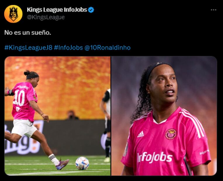 Jugadas de lujo, récord de espectadores y derrota; así fue el debut de Ronaldinho en la Kings League