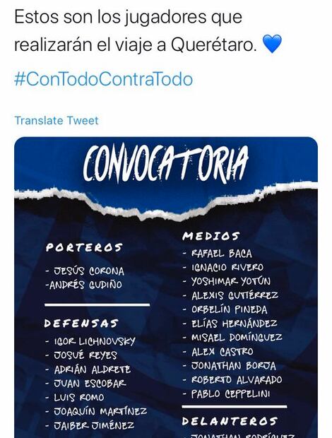 Cruz Azul relega al "Piojo" Alvarado; mete gol con la sub-20