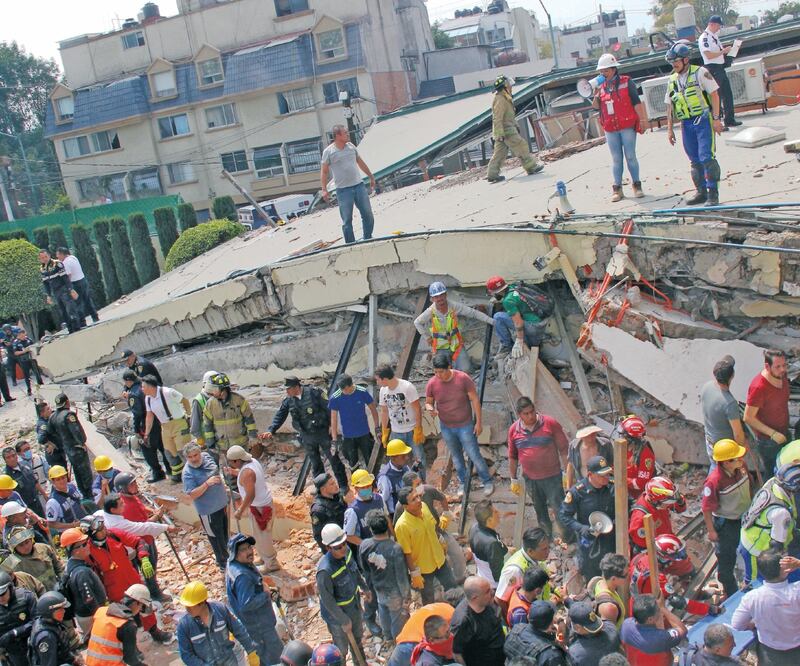 Tragedia. En el Colegio Enrique Rébsamen fallecieron 19 niños y siete adultos en el sismo del 19 de septiembre de 2017. Foto: ARCHIVO EL UNIVERSAL
