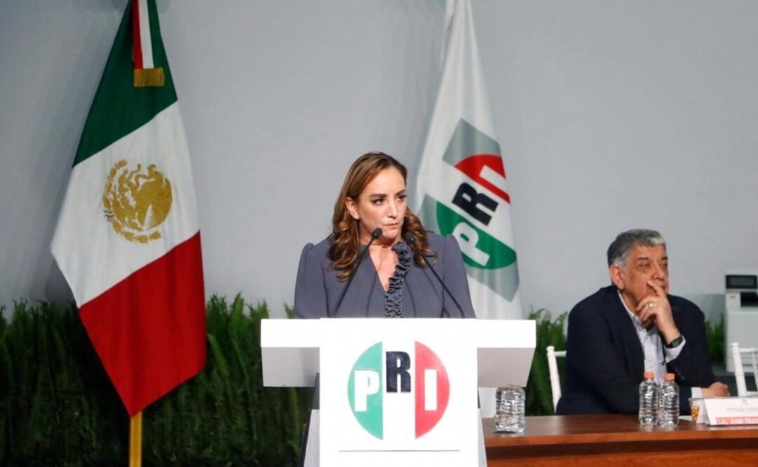 Claudia Ruiz Massieu en la sesión extraordinaria del Consejo Político Nacional / FOTO: Tomada de Twitter @ruizmassieu