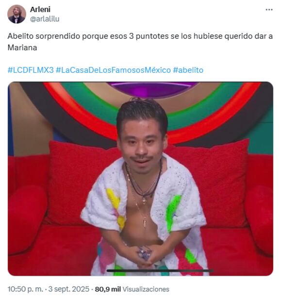 Memes de la sexta noche de nominaciones en La Casa de Los Famosos 2025. Foto: X