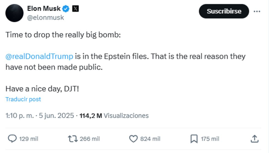 La declaración de Musk causó polémica en la red. Foto: Redes Sociales