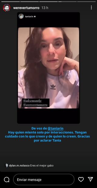 Respondió con una breve descripción agradeciendo que haya salido a desmentir los rumores