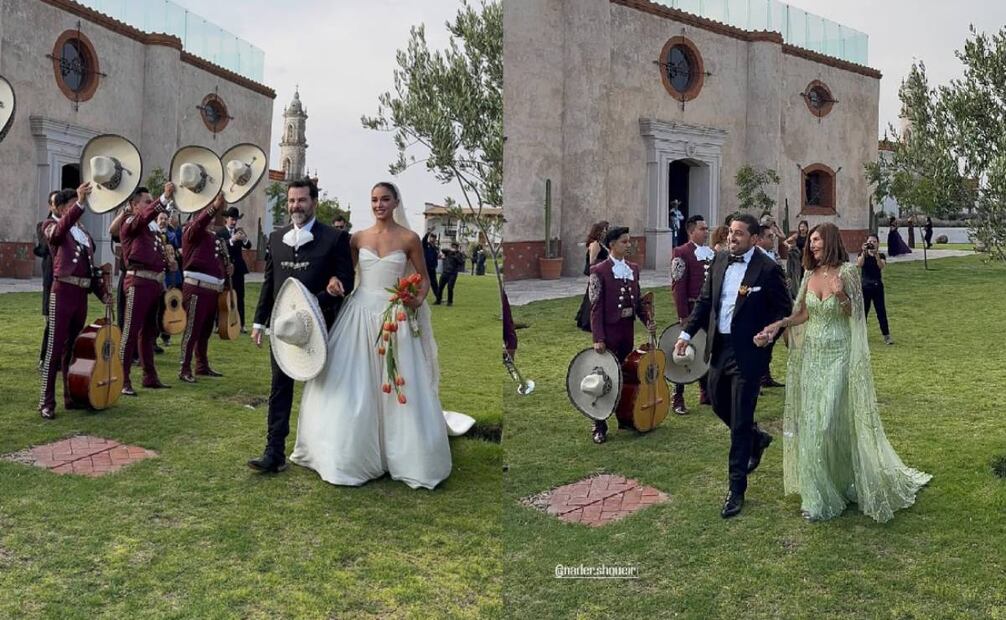 Eduardo acompañó a su hija hasta el altar; mientras que el novio llegó junto a su madre. Foto: Instagram @jorgeghs