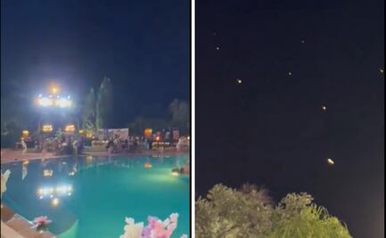 Captan misiles iraníes volando hacia Israel en plena boda: video se viraliza