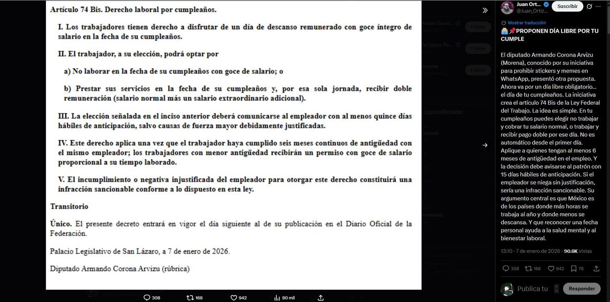 Foto: Captura de pantalla en X