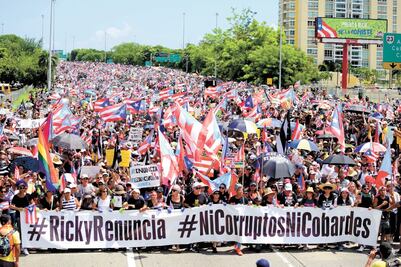 Exigen la dimisión del gobernador de Puerto Rico