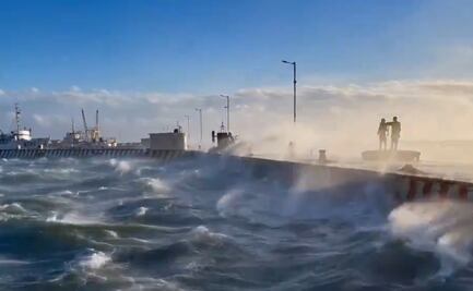 Vientos del norte golpean a Veracruz; reportan rachas de hasta 74 kilómetros por hora