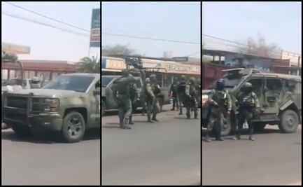 Tras persecución a militares, circula mega convoy de fuerzas federales en Nueva Italia, Michoacán