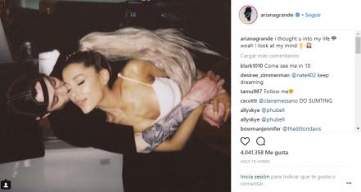 Ariana Grande comparte foto con su nuevo novio