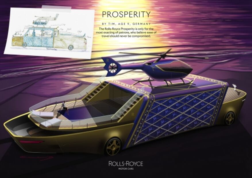 Rolls-Royce diseña dibujos de niños pequeños como un proyecto real