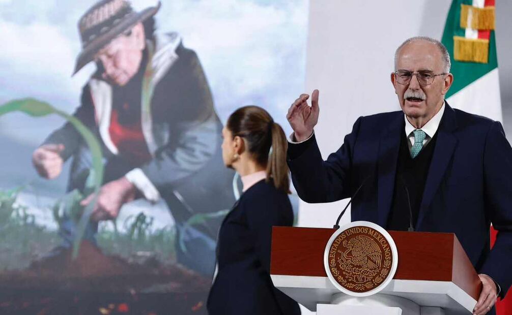 Julio Berdegué Sacristán, secretario de Agricultura y Desarrollo Rural, durante la mañanera del 29 de octubre del 2025. Foto: Berenice Fregoso / EL UNIVERSAL.