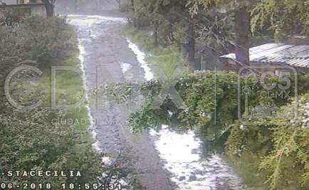 Se registra caída de granizo en dos delegaciones de CDMX