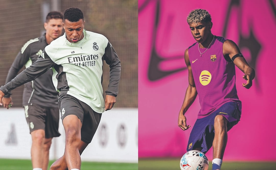 Kylian y Lamine Yamal, a intentar marcar la diferencia. FOTOS: REAL MADRID Y BARCELONA