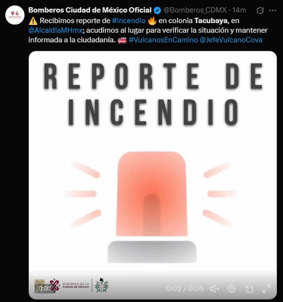 Incendio en Tacubaya