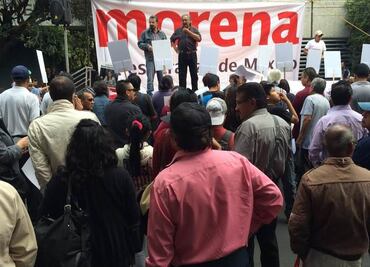 Morena protesta afuera del TEDF