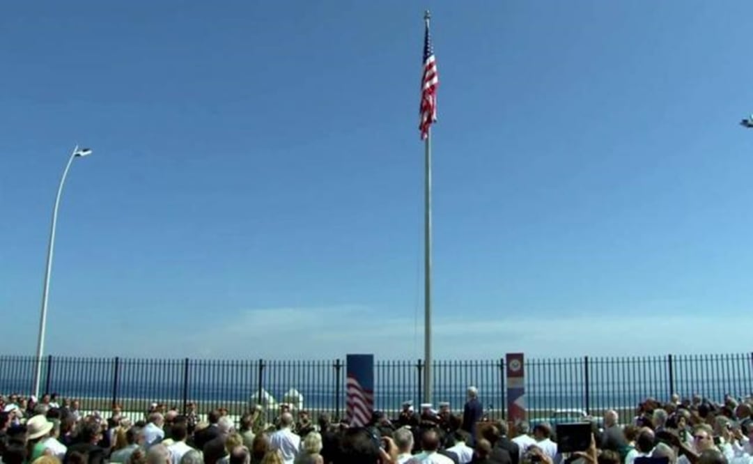 The Stars and Strypes are flying over the new embassy in Cuba. (Photo: AP)