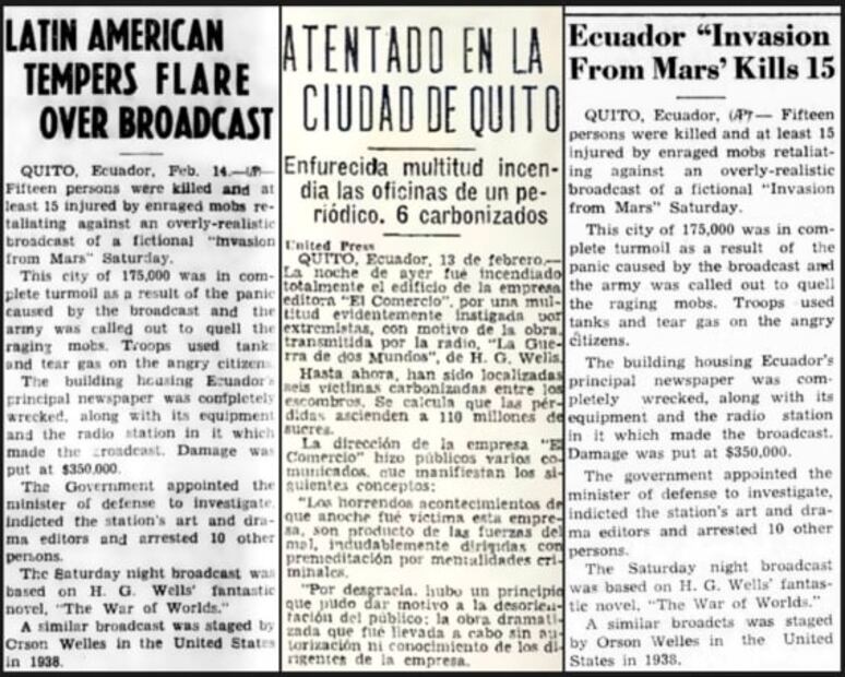 Así fue la “invasión marciana” en Ecuador