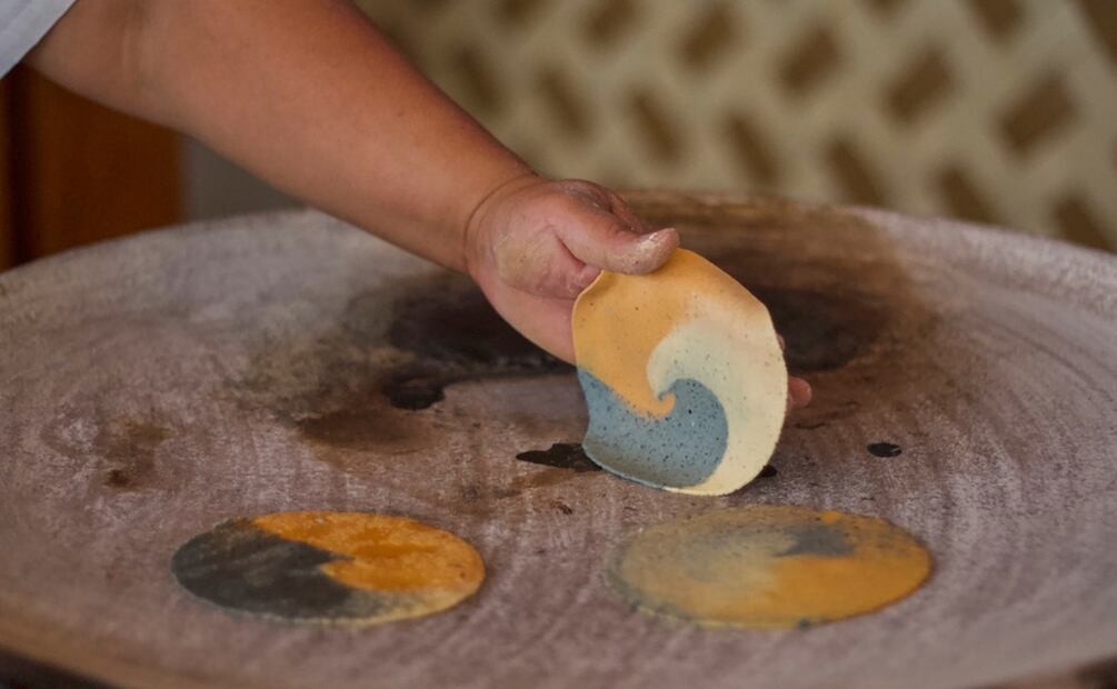 Tortillas tradicionales de Tezontle Restaurante. Foto: cortesía