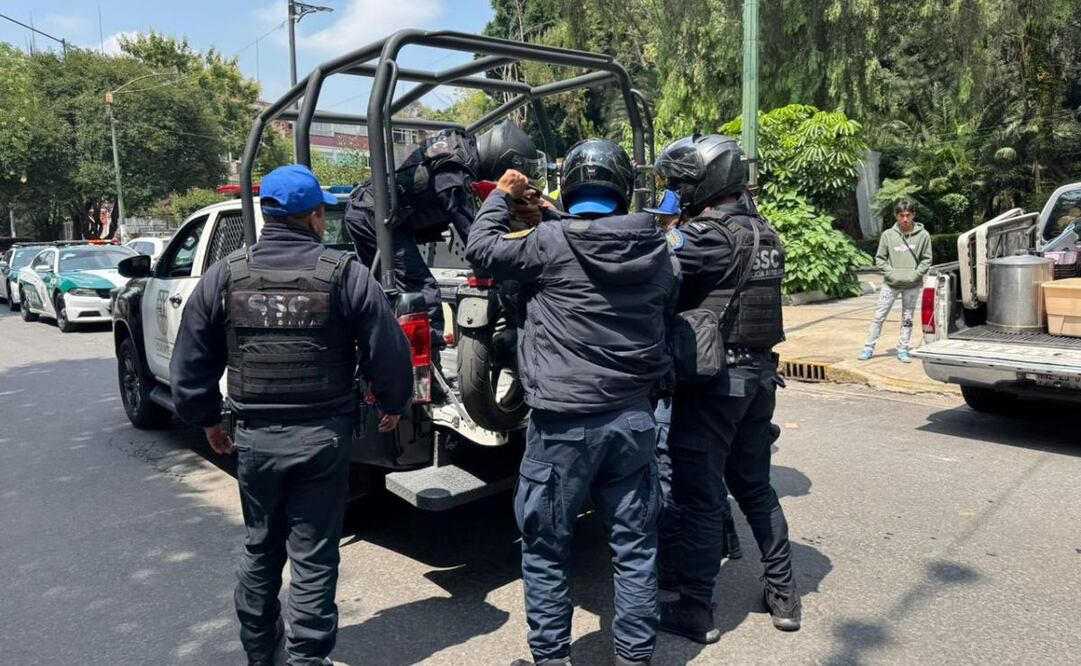 Efectivos de la Secretaría de Seguridad Ciudadana de la Ciudad de México, implementaron un despliegue de búsqueda y detuvieron a uno de los probables responsables. Foto: Especial