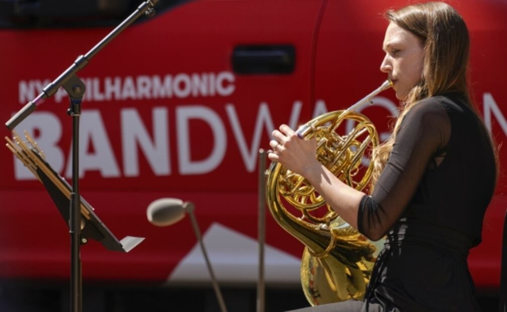 La Filarmónica de Nueva York, en la calle... pero para retomar conciertos 